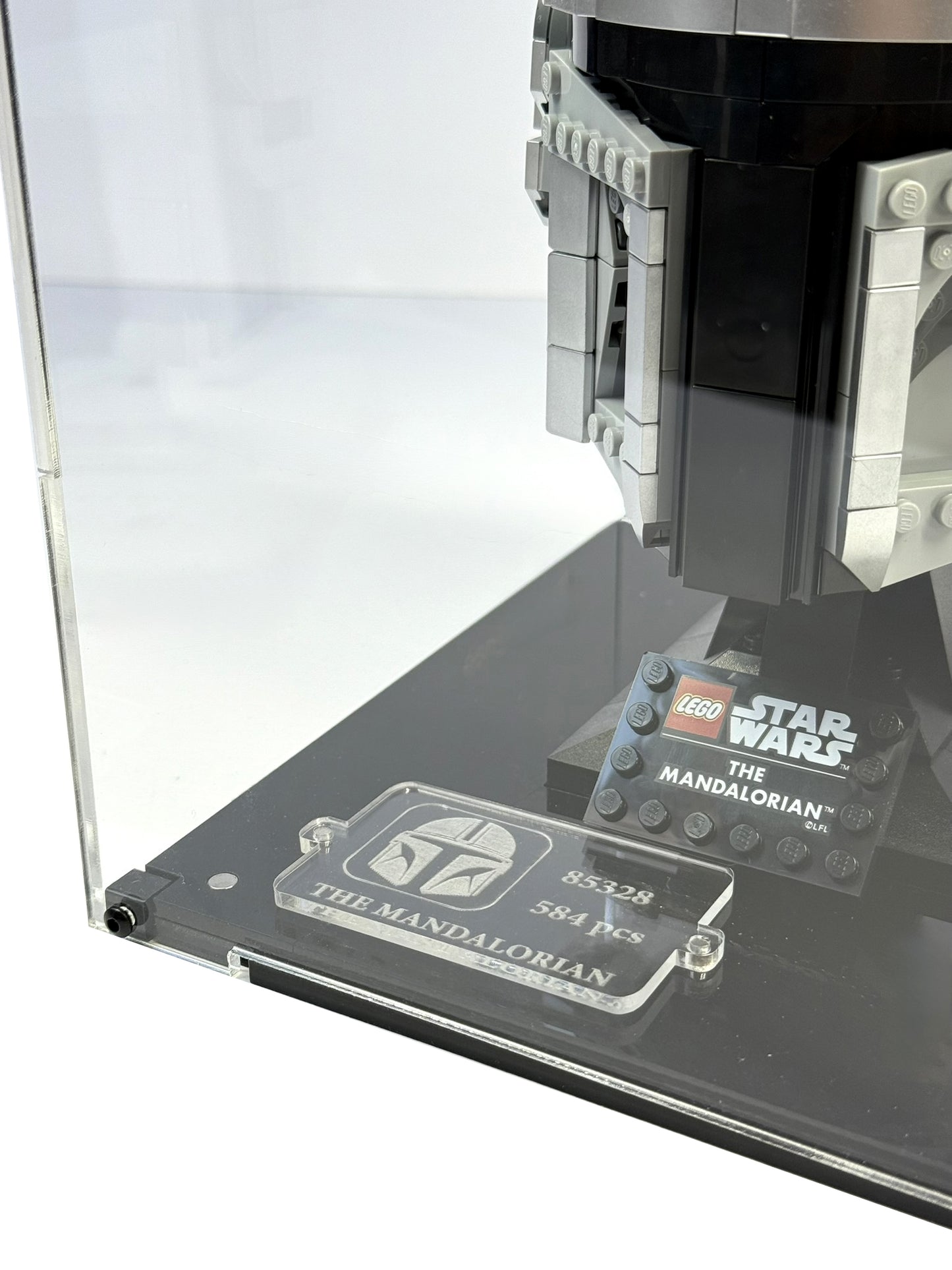Vitrina para LEGO® Star Wars™ 75328 – Casco del Mandaloriano (The Mandalorian™)