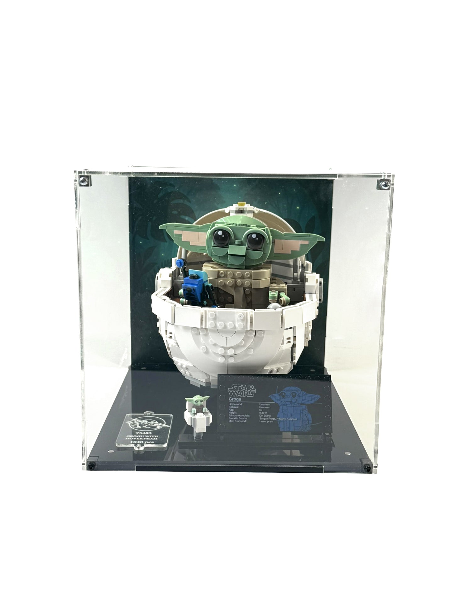 Vitrina LEGO® Star Wars™ 75403 – Grogu™ con Aerocuna