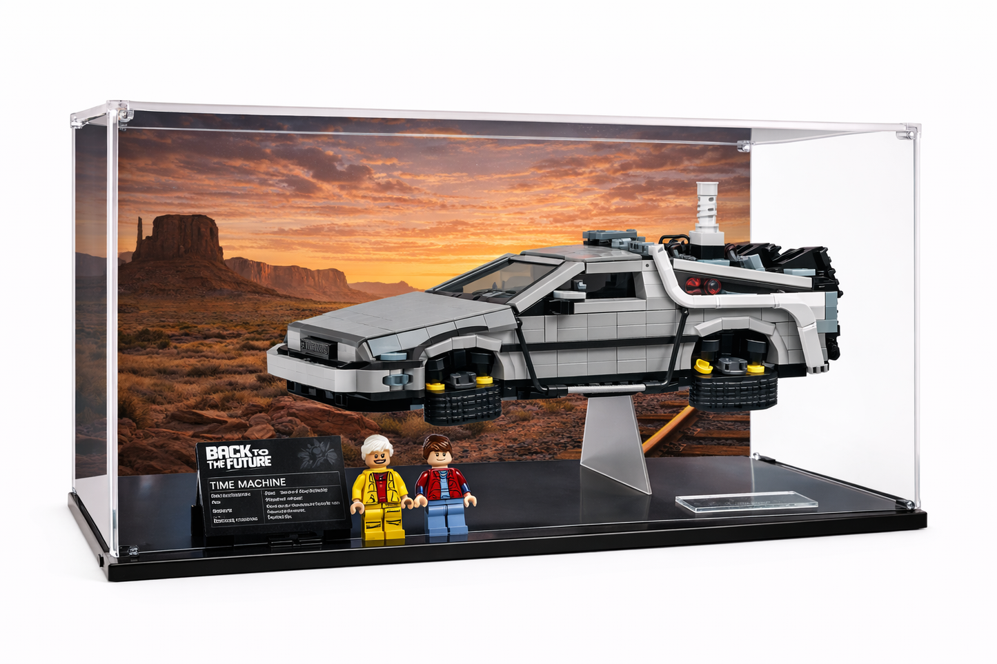 Vitrina para LEGO® Icons  10300 – Máquina del Tiempo de Regreso al Futuro
