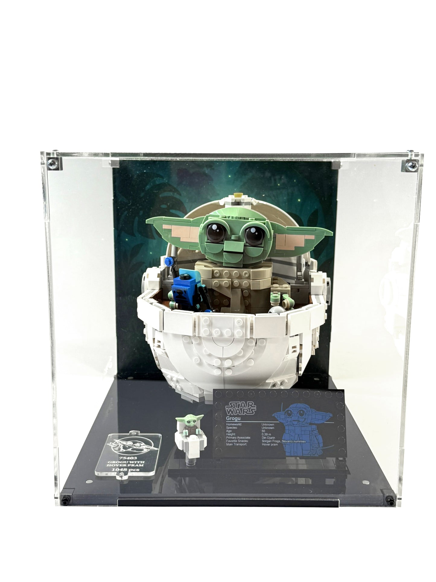 Vitrina LEGO® Star Wars™ 75403 – Grogu™ con Aerocuna