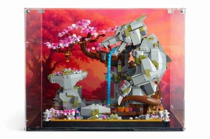 Vitrina para LEGO® NINJAGO® 71819 – Santuario de Piedra del Dragón (Diseñado con Base de Influencer)