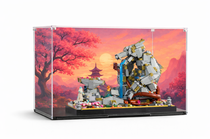 Vitrina para LEGO® NINJAGO® 71819 – Santuario de Piedra del Dragón (Diseñado con Base de Influencer)